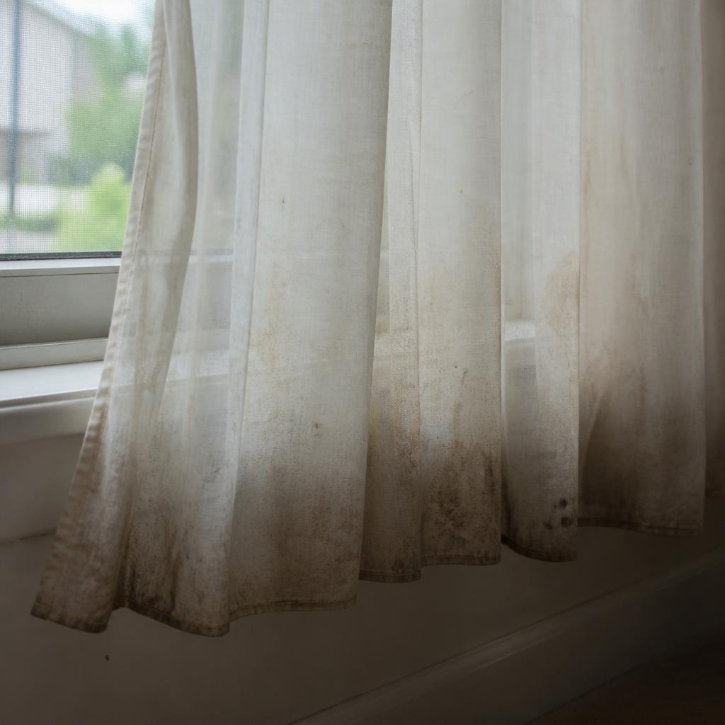 Persianas e cortinas antes da higienização